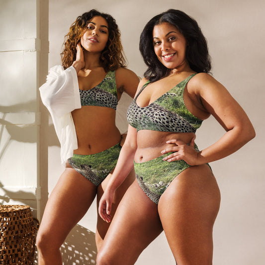Masai Mara Cheetah's, Kenya Recycled high-waisted bikini