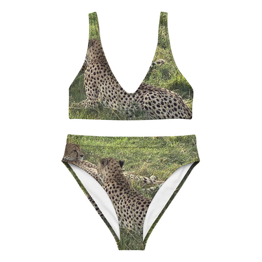 Masai Mara Cheetah's, Kenya Recycled high-waisted bikini